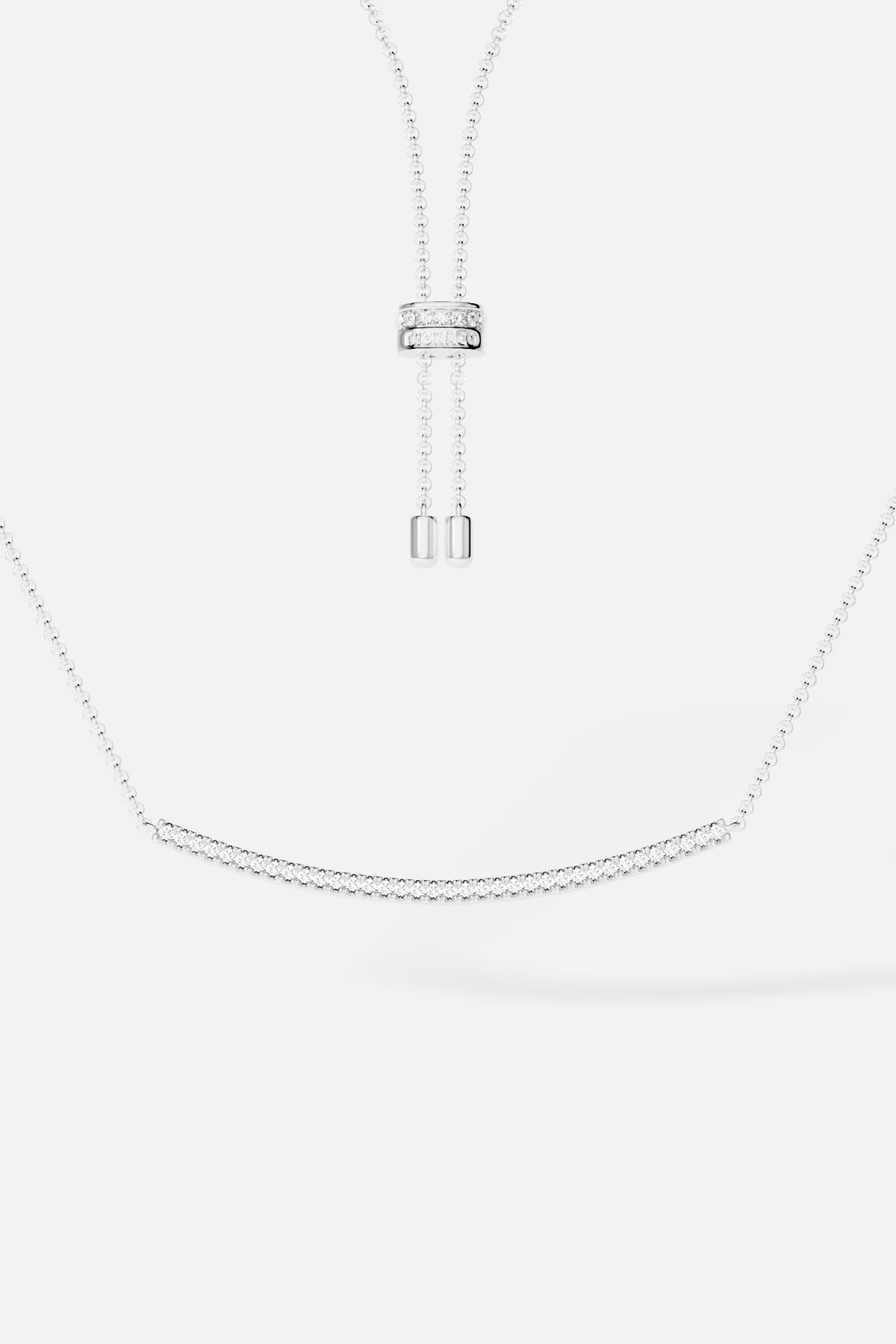 قلادة قابلة للتعديل مع قلادة مقوسة مرصعة