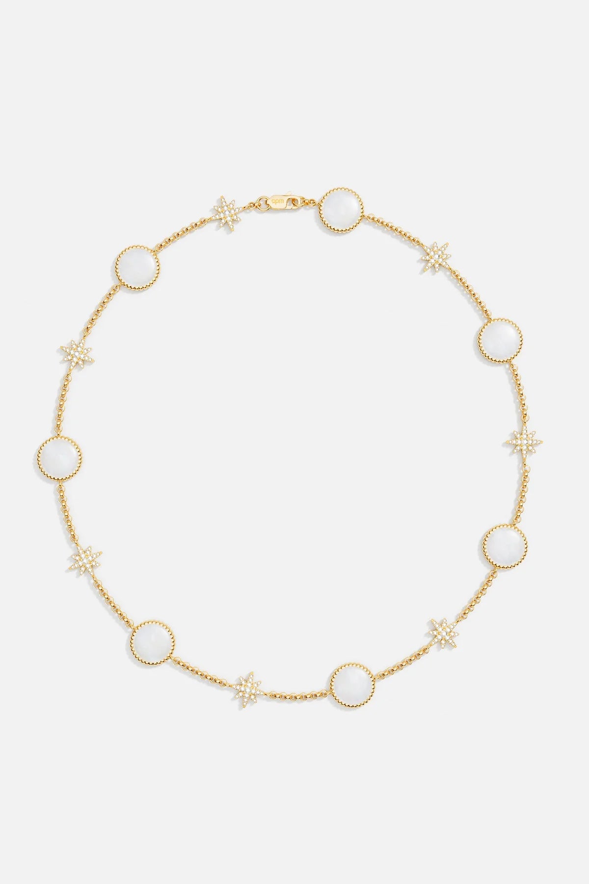 White Nacre Météorites Choker