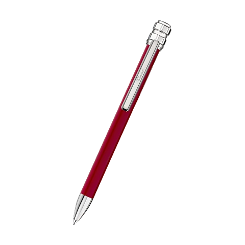 Chopard قلم الحبر الجاف آيس كيوب بيور طلاء لكر أحمر، معدن مطلي بلون فضي