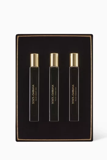 DOLCE & GABBANA Velvet Collection Oud Travel Set، 3 × 10 مل